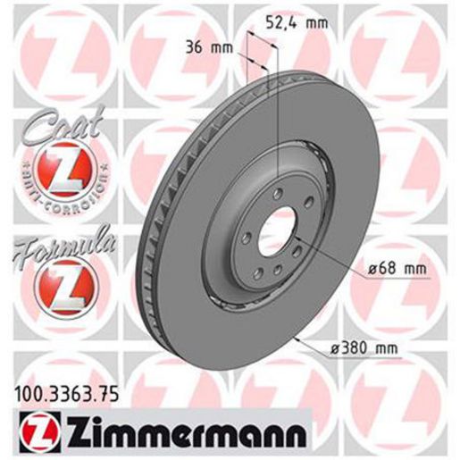 Zimmermann Formula Z Brake Rotor Single 380mm Front