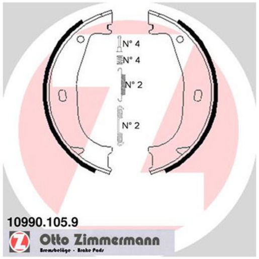 Zimmermann Park Brake Shoe Set 10990.105.9