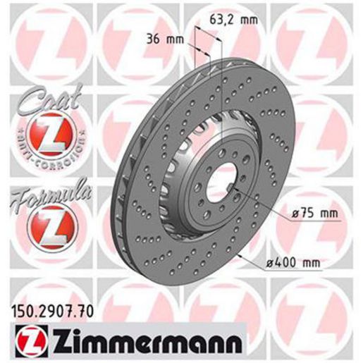 Zimmermann Formula Z Brake Rotor 400mm Front LH