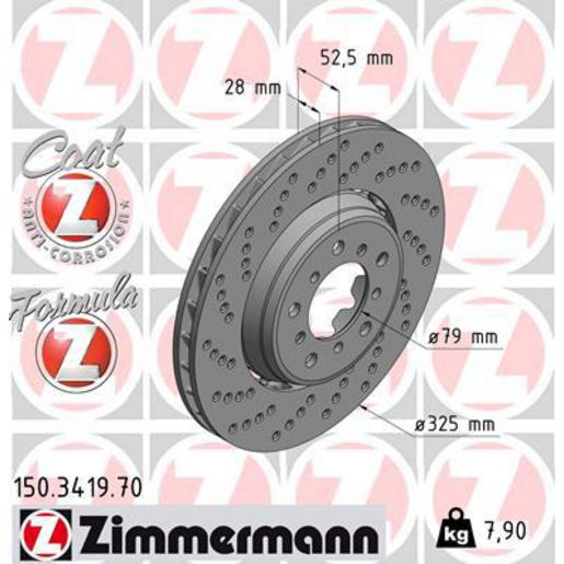 Zimmermann Formula Z Brake Rotor 325mm Front LH