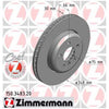 Zimmermann OE Coat Z Brake Rotor Pair 348mm Front