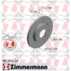 Zimmermann OE Coat Z Brake Rotor Pair 246mm Front