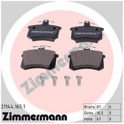 Zimmermann Brake Pad Rear Set 21144.165.1