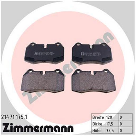 Zimmermann Brake Pad Front Set 21471.175.1