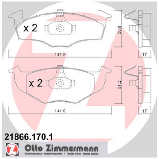 Zimmermann Brake Pad Front Set 21866.170.1