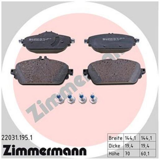 Zimmermann Brake Pad Front Set 22031.195.1