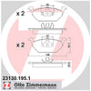 Zimmermann Brake Pad Front Set 23130.195.1