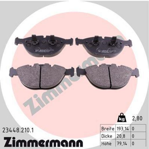 Zimmermann Brake Pad Front Set 23448.210.1