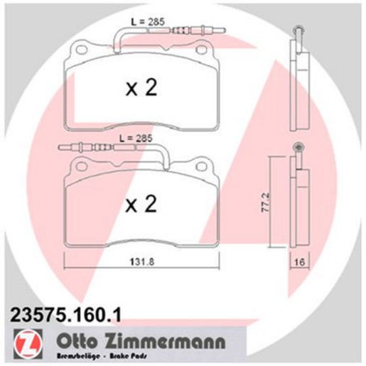 Zimmermann Brake Pad Front Set 23575.160.1