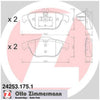 Zimmermann Brake Pad Rear Set 24253.175.1