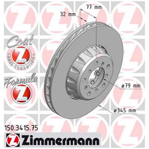 Zimmermann LH Brake Disc E39 M5 34112282803
