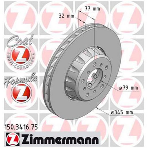 Zimmermann RH Brake Disc E39 M5 34112282804