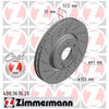 Zimmermann OE Coat Z Brake Rotor Pair 322mm Front