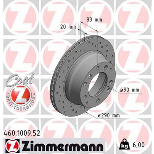 Zimmermann Sport Z Brake Rotor Single 290mm Rear