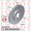 Zimmermann OE Coat Z Brake Rotor Pair 296mm Front