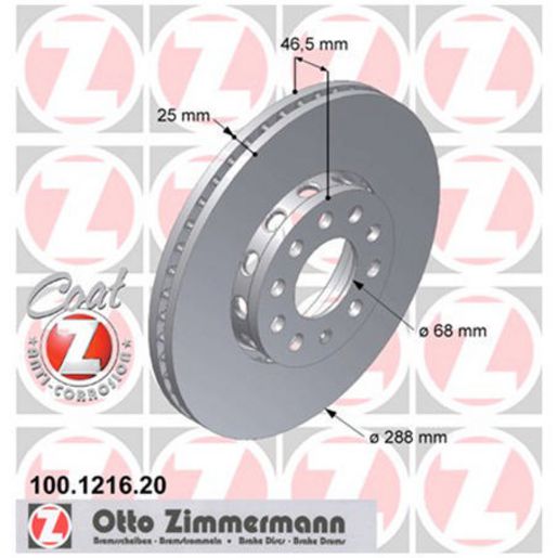Zimmermann Front Brake Disc (Sport Disc) 4A0 615 301C(S)