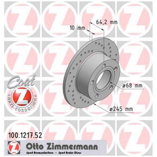 Zimmermann Brake Disc Rear 4A0 615 601A(S)