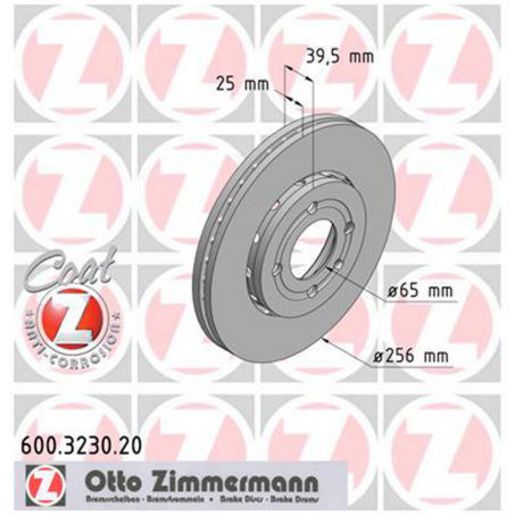 Zimmermann Front Brake Disc 6N0 615 301E