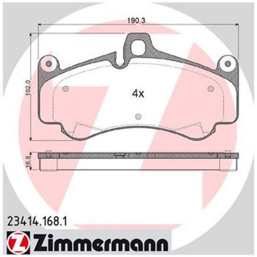 Zimmermann Brake Pad Front Set 23414.168.1