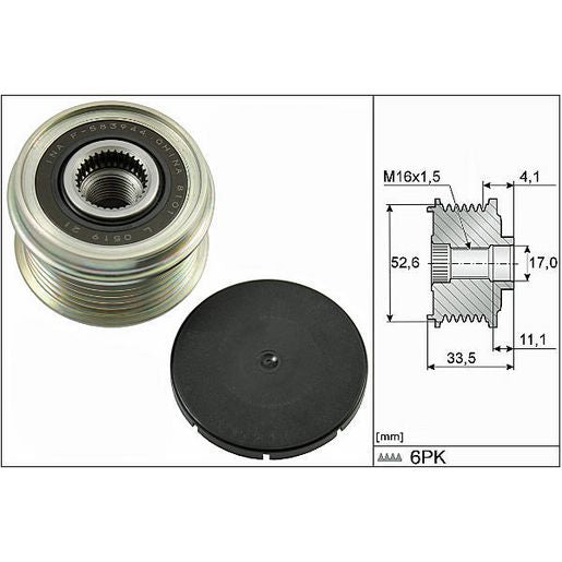 INA Free Wheel Clutch Altenator 535 0025 10