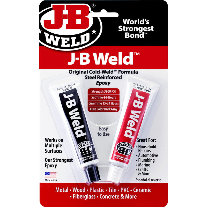 J-B Weld Original ColdWeld Steel Reinforced Twin Tube