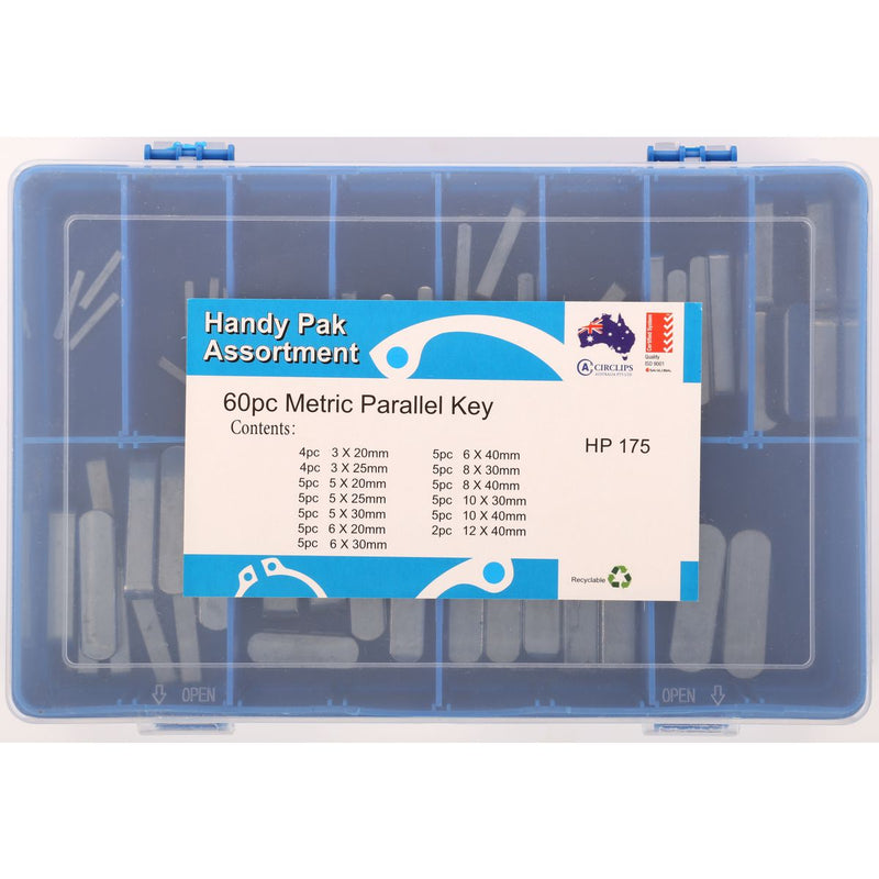 Circlips Australia Parallel Key-60Pc Metric HP175