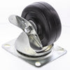 Marlin Castor-Med Ind 4In Rubber-Brake MIS4BR/B