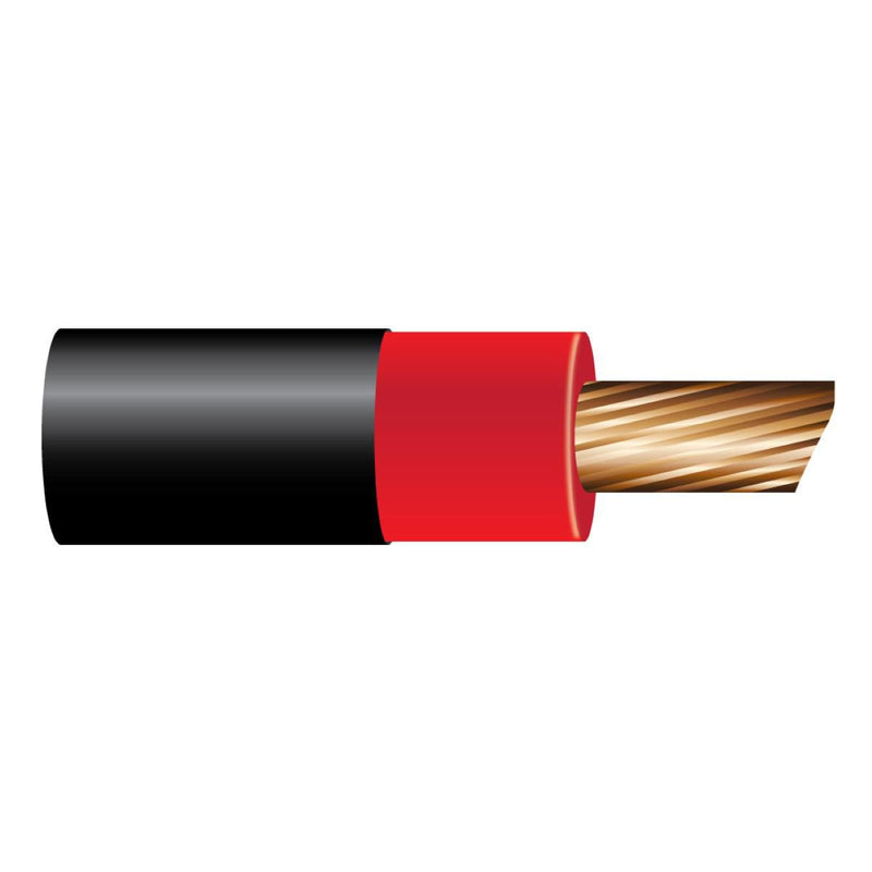 OEX Automotive Cable Single Core 3mm Red W/Black Sheath