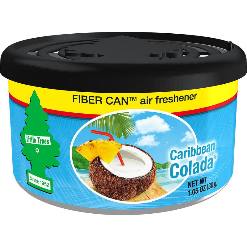 Little Trees Car Air Freshener Fiber Can Caribbean Colada