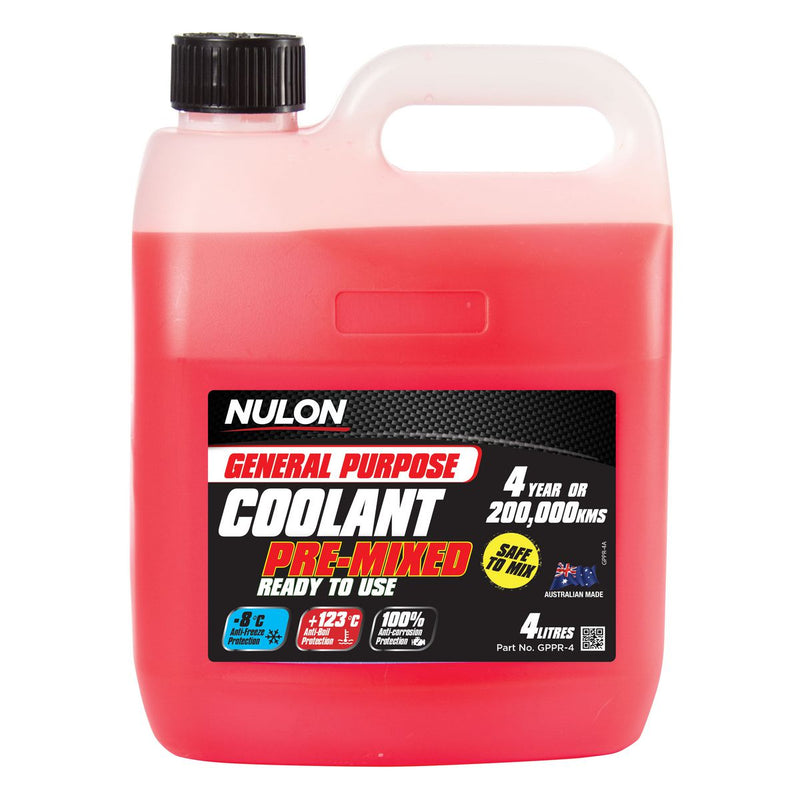 Nulon Red General Purpose Coolant Premix 4L Gppr-4