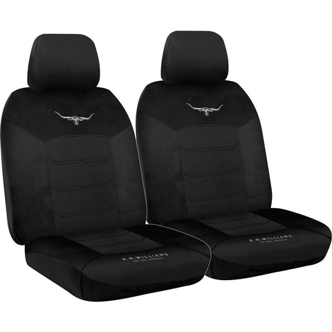 R.M. Williams Seat Cover Set Mesh Front Black MHRMW16BLK30