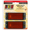 LED Autolamps Reflector Amber w/Mounting Bracket (Pack of