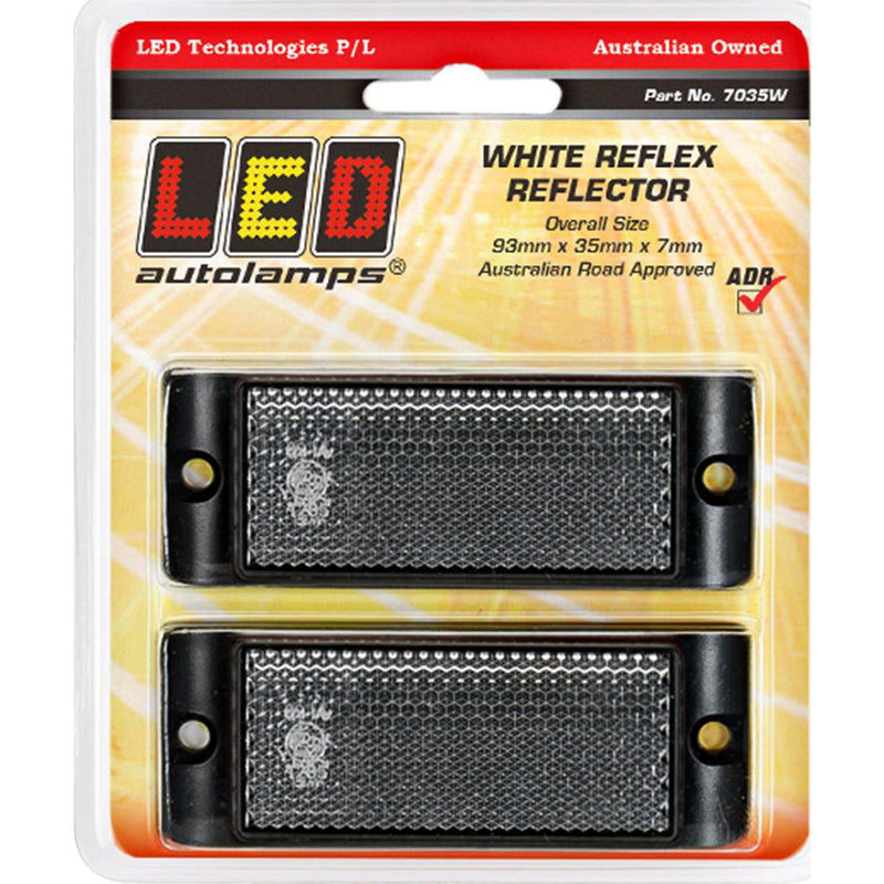 LED Autolamps Reflector White w/Mounting Bracket (Pack of