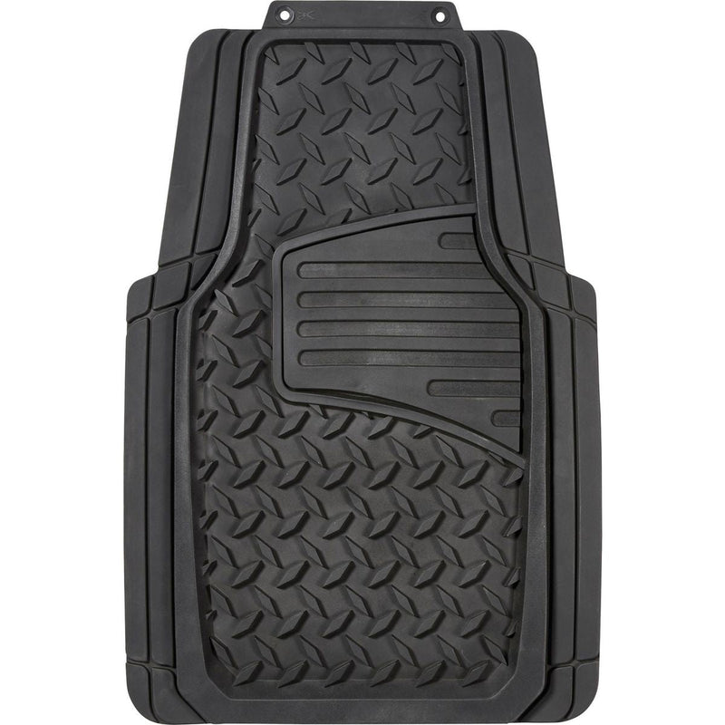 Maxi Trac 4x4 Black Rubber Diamond Plate Car Front Floor