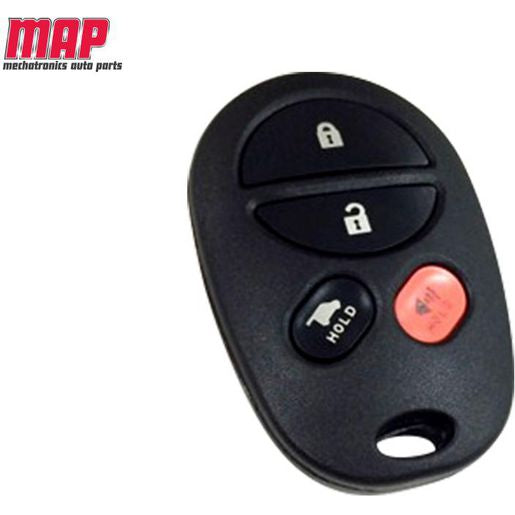 MAP Car Remote Shell & Buttons (4 Button) fits Toyota