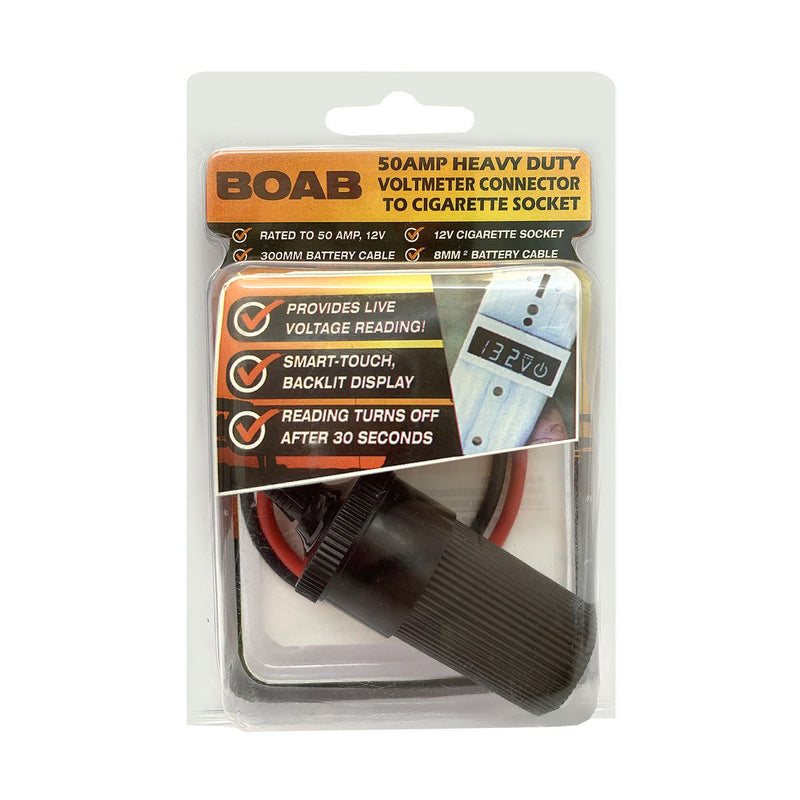 Boab HD Connector 50A W/12V Accessory Socket 300mm Cable