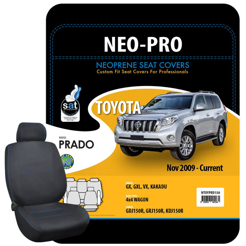 True Fit Tailored Neoprene Seat Covers Fits Toyota Prado