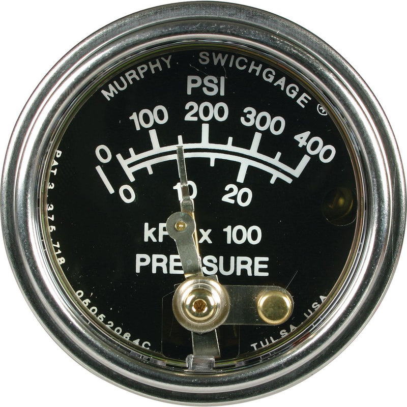 Murphy Pressure Gauge Mechanical (0 - 400 Psi) 090520P400
