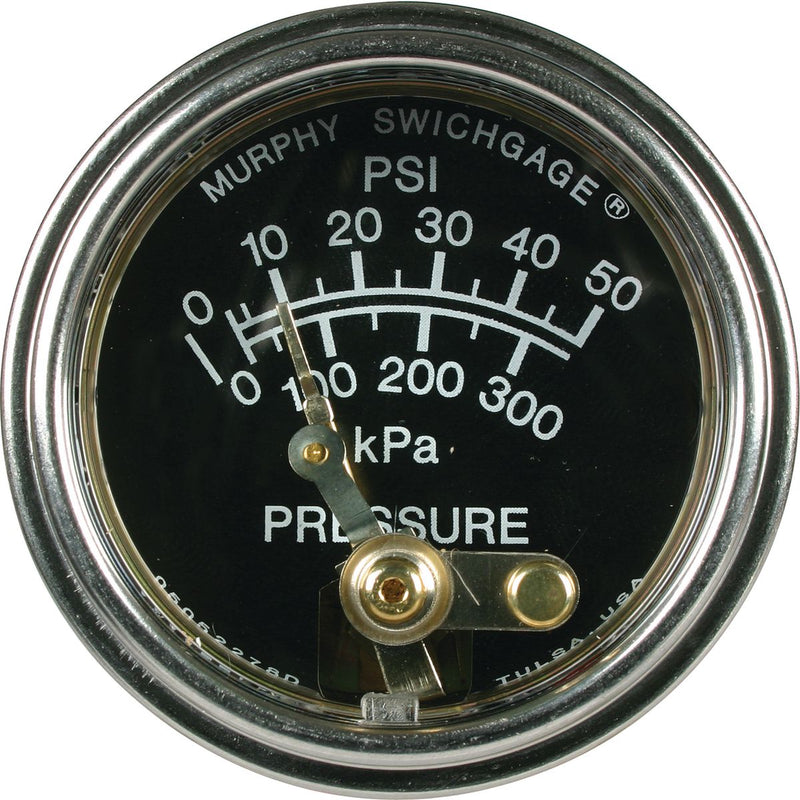 Murphy Pressure Gauge Mechanical (0 - 50 Psi) 090520P50