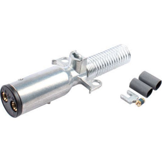 Emax Trailer Plug 2 Pin Round Large - Metal 15-336S