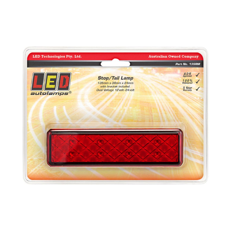 LED Autolamps Stop/Tail Lamp 8 Square LED Multi Volt