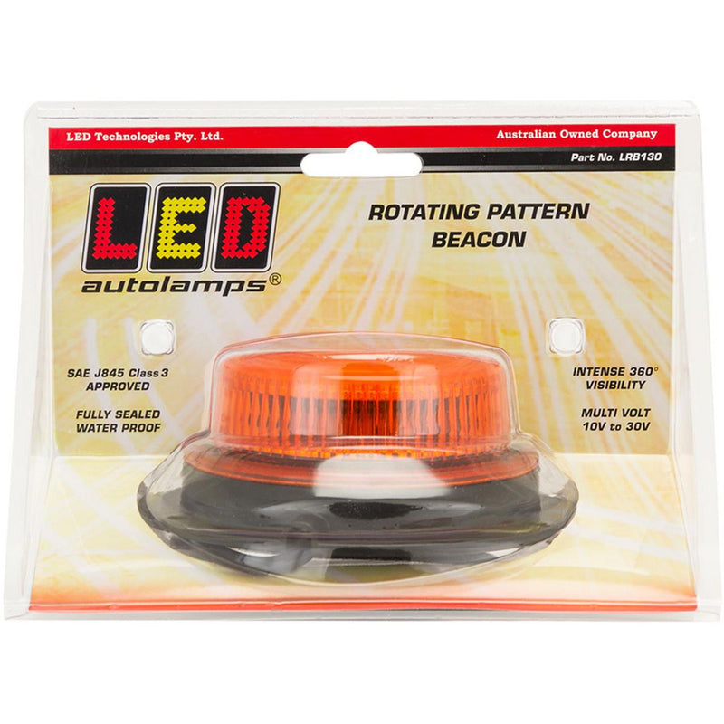 LED Autolamps Beacon Light LED Amber 10/30V LRB130