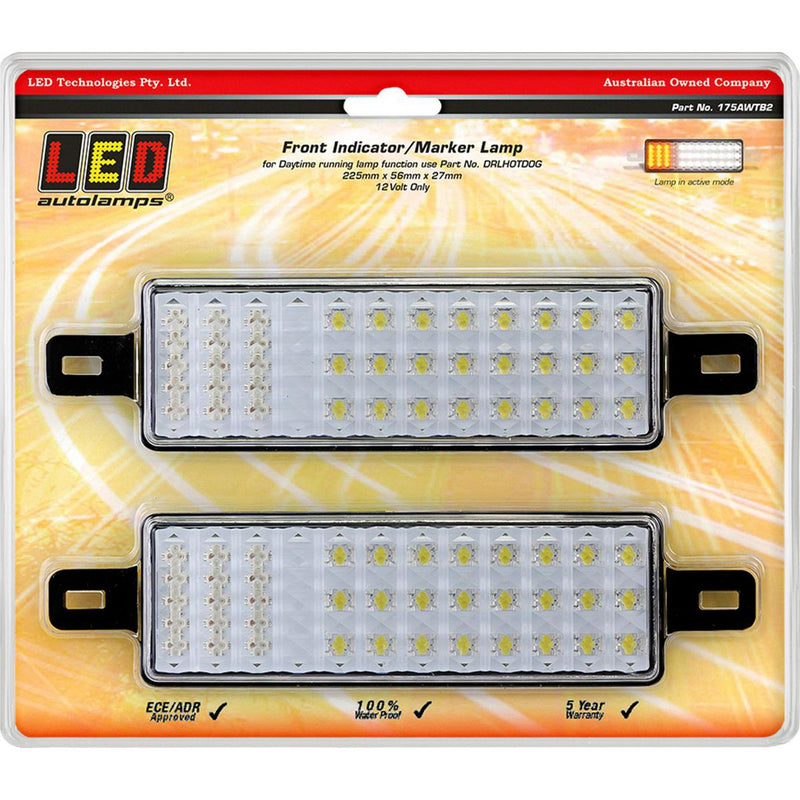 LED Autolamps Front Indicator/Marker Lamp 12V Twin Pack