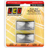 LED Autolamps Front Marker White 50x25x21mm 12-24V Twin