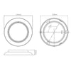 LED Autolamps 12V Round Backup Lamp With Chrome Flange