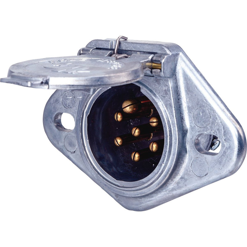 Cole Hersee Trailer Socket 7-Pin Round Small Metal (Box
