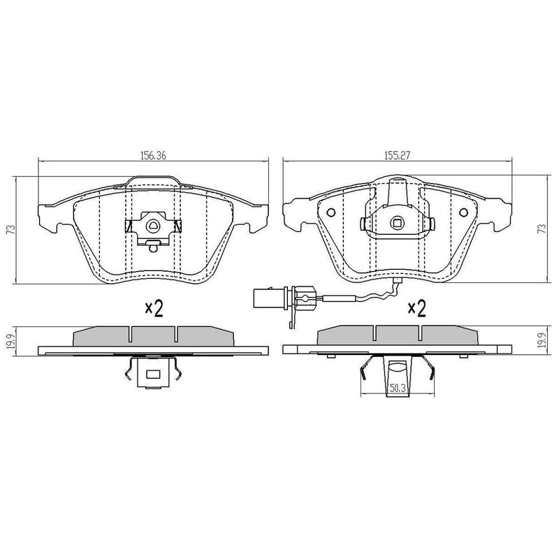 RDA GP Max Brake Pad Set Front RDB2254