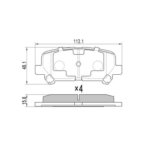 RDA GP Max Brake Pad Set Rear RDB2263