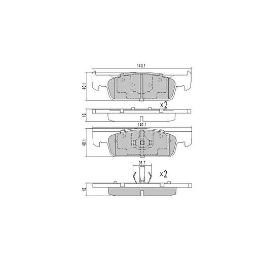 RDA GP Max Brake Pad Set Front RDB2387