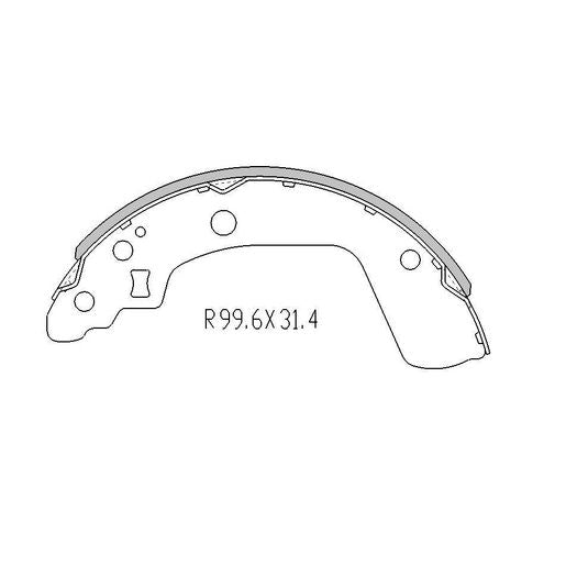 RDA Brake Shoe Set Rear R2030